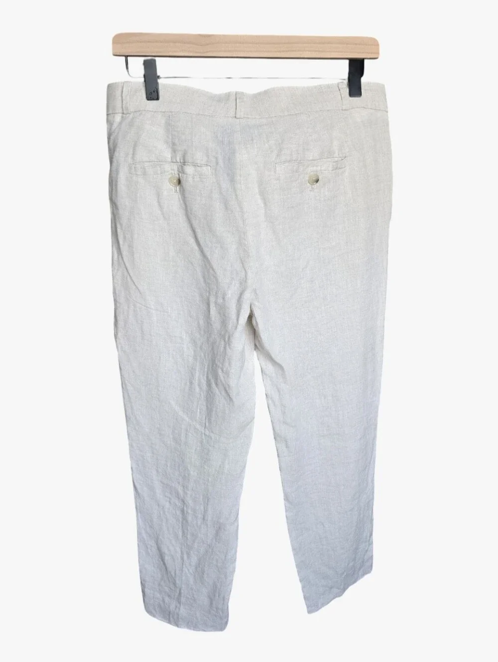 Banana Republic 100% Linen Ankle Pants Size 6P Color Natural Business Casual